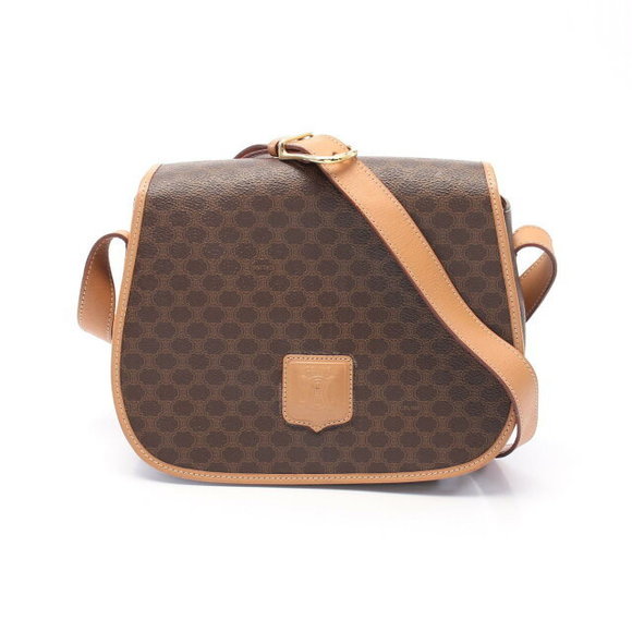 Celine Shoulder Brown Leather Macadam Bag - Picture 1 of 7